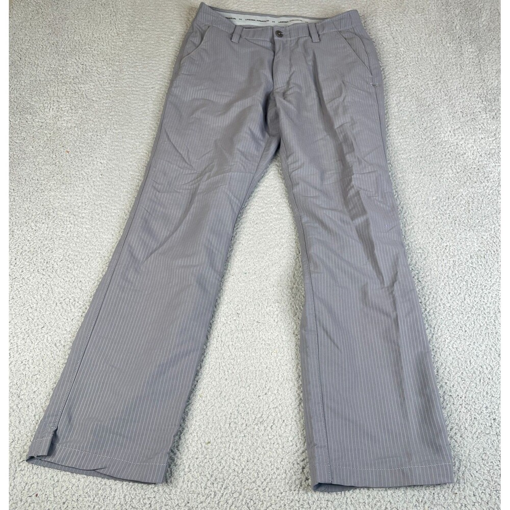 Under Armour Match Play Pants Mens 32x32 Gray Performance Gripper Waist Golf